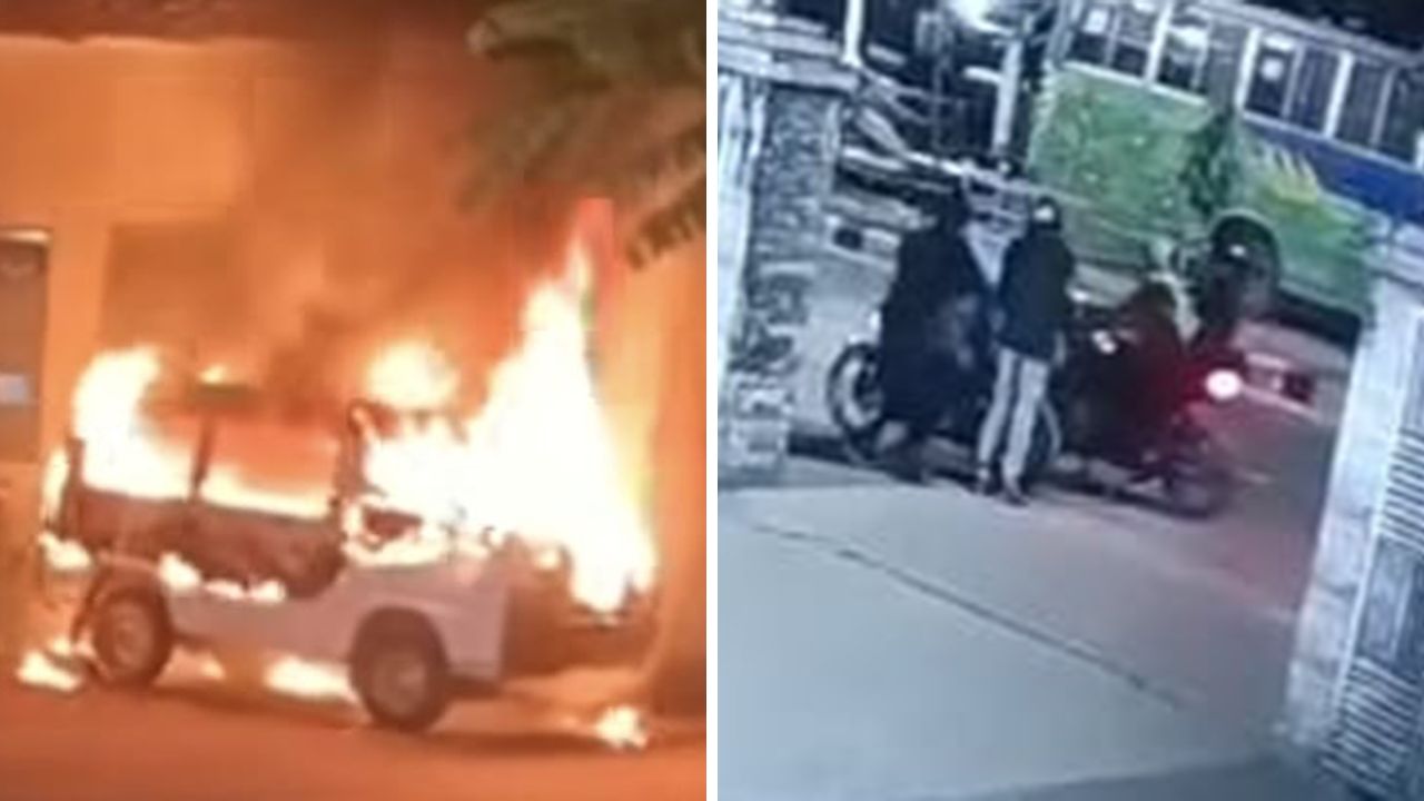 হাসপাতালের ভেতরে দুর্বৃত্তদের আগুনে পুড়ল অ্যাম্বুলেন্স